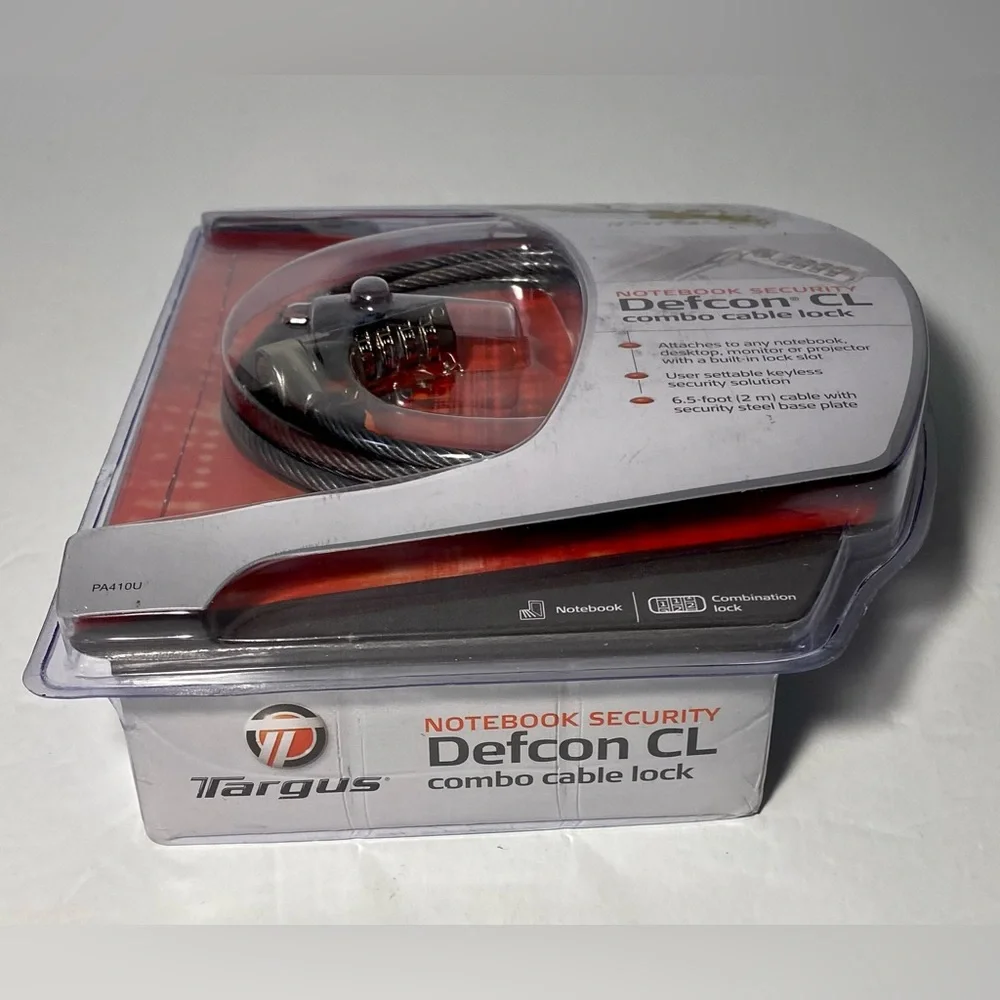Targus Defcon CL Laptop Combination Cable Lock - 6.5 ft. Cable BRAND NEW SEALED